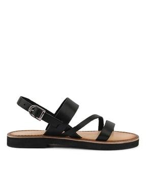 flat sandals with ankle strap