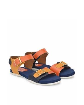 flat sandals with buckle strap