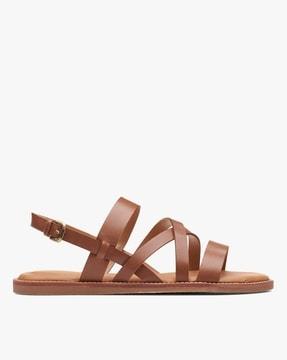 flat sandals with criss-cross strap