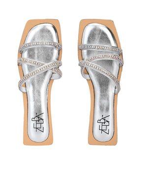 flat sandals with embellishments