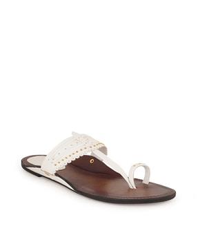 flat sandals with mesh upper