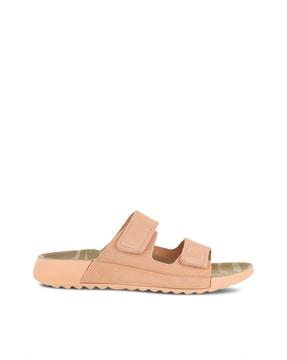 flat sandals with nubuck upper