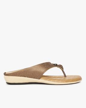 flat sandals with perforated footbed