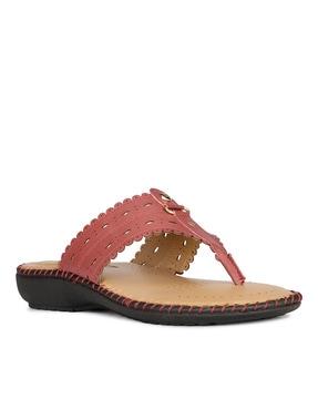 flat sandals with pu upper