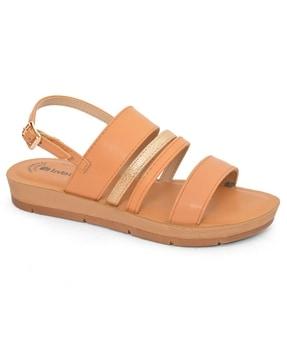 flat sandals with pvc upper