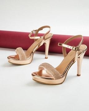 flat sandals with synthetic upper