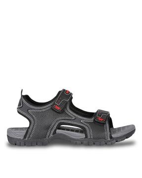 flat sandals with velcro fastening