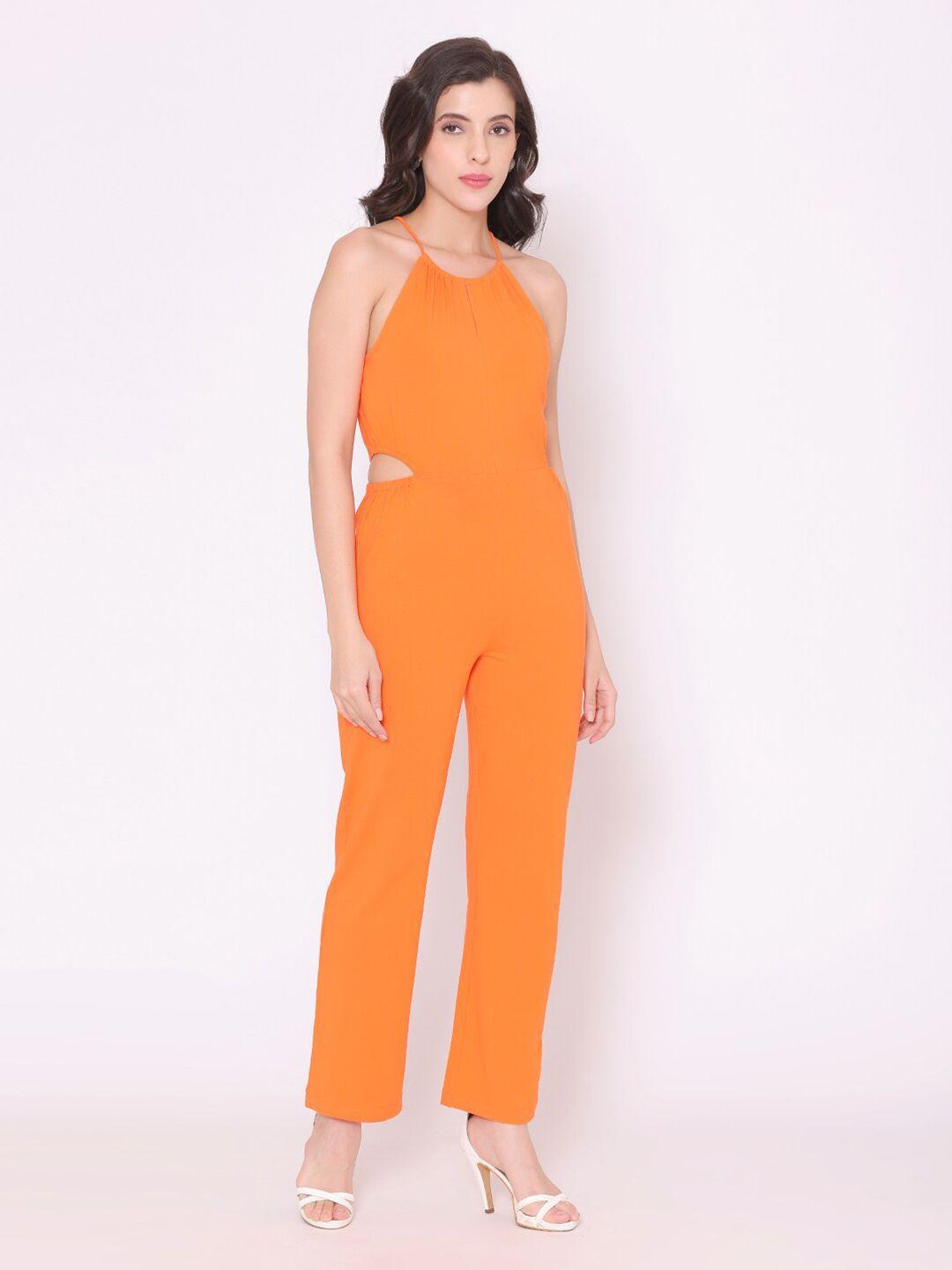 flawless orange culotte jumpsuit