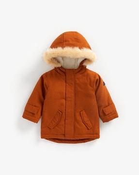 fleece lined hooded jacket