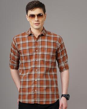 fleek checked shirt with patch pocket