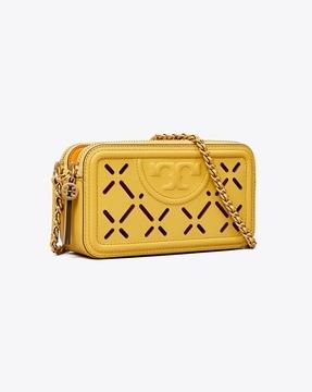 fleming diamond perforated double-zip mini bag