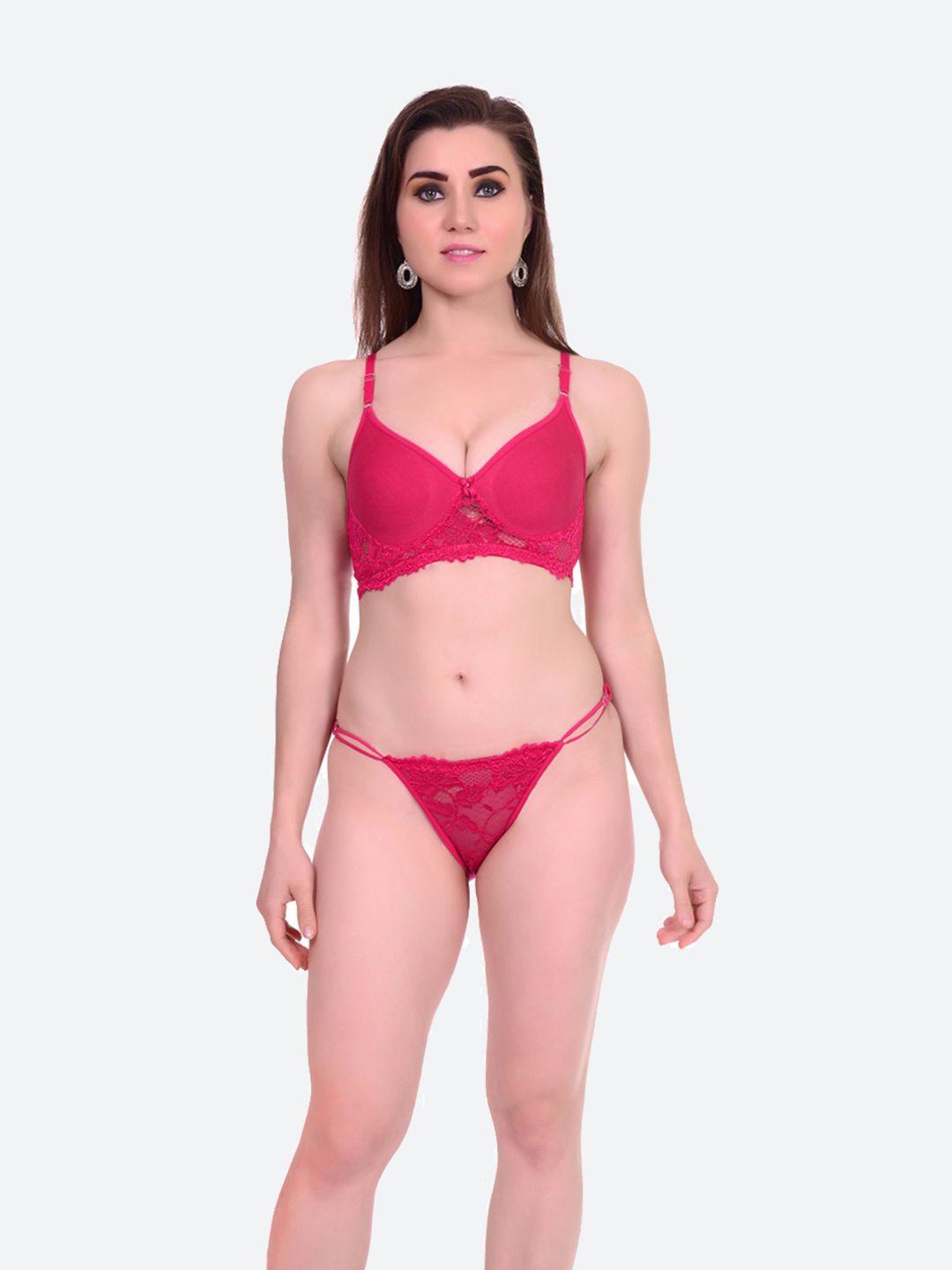 fleurt self-design cotton lingerie set