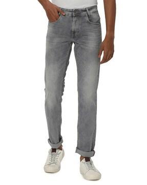 flexi waist ankle-length jeans