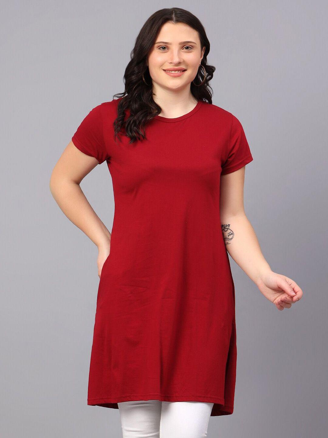 fleximaa cotton round neck longline top