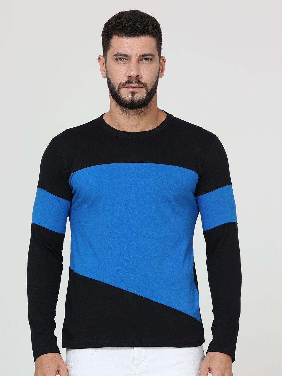 fleximaa men multicoloured colourblocked t-shirt