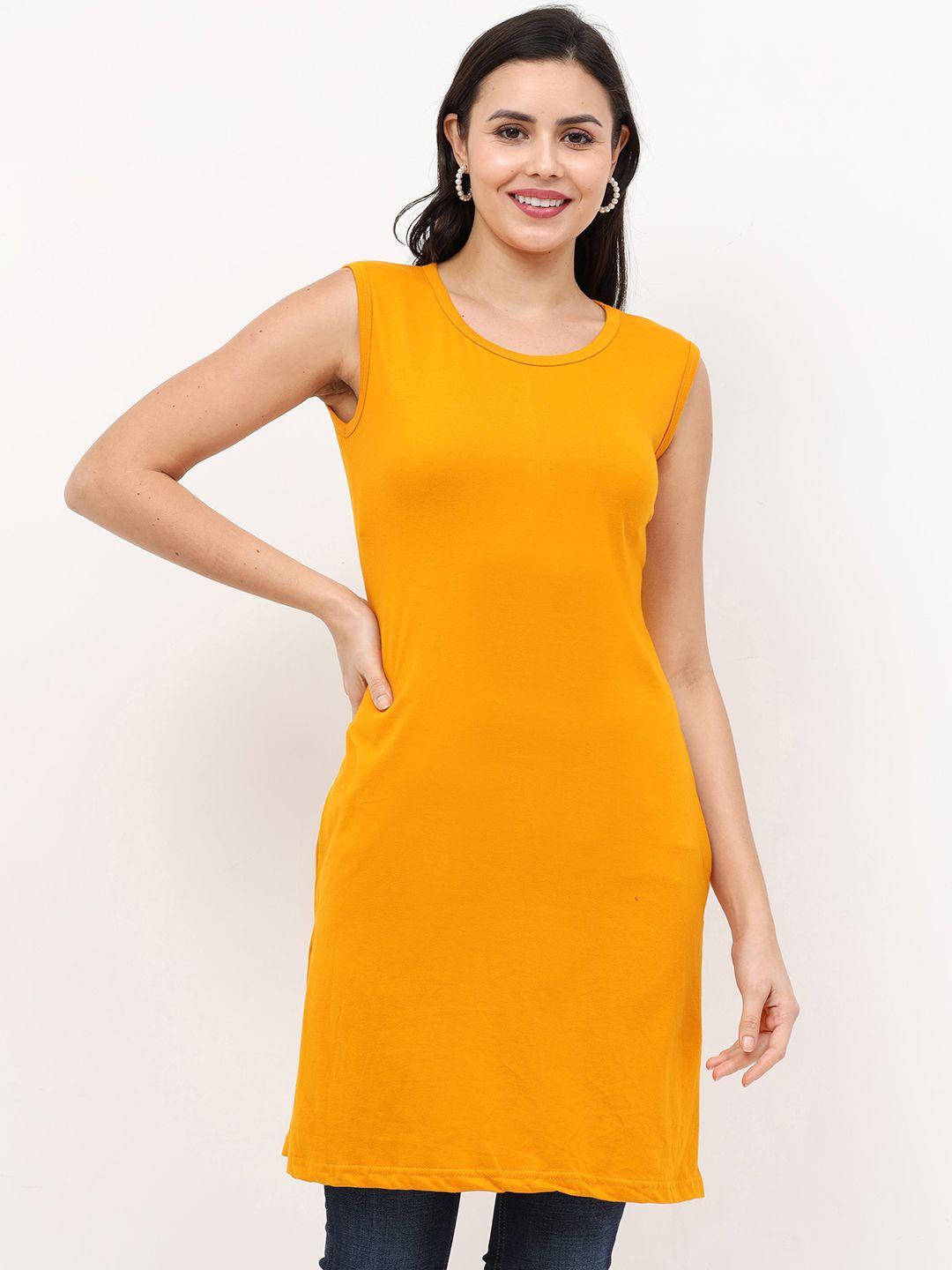 fleximaa mustard yellow longline top