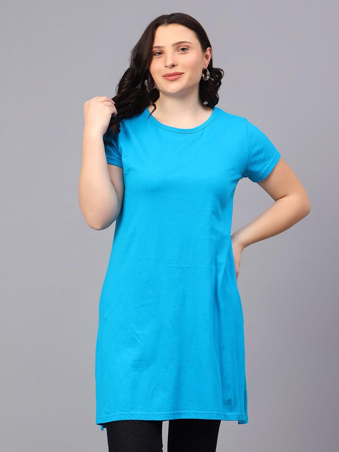 fleximaa round neck cotton maxi longline top