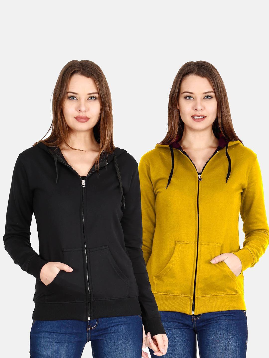 fleximaa women multicoloured hooded sweatshirt