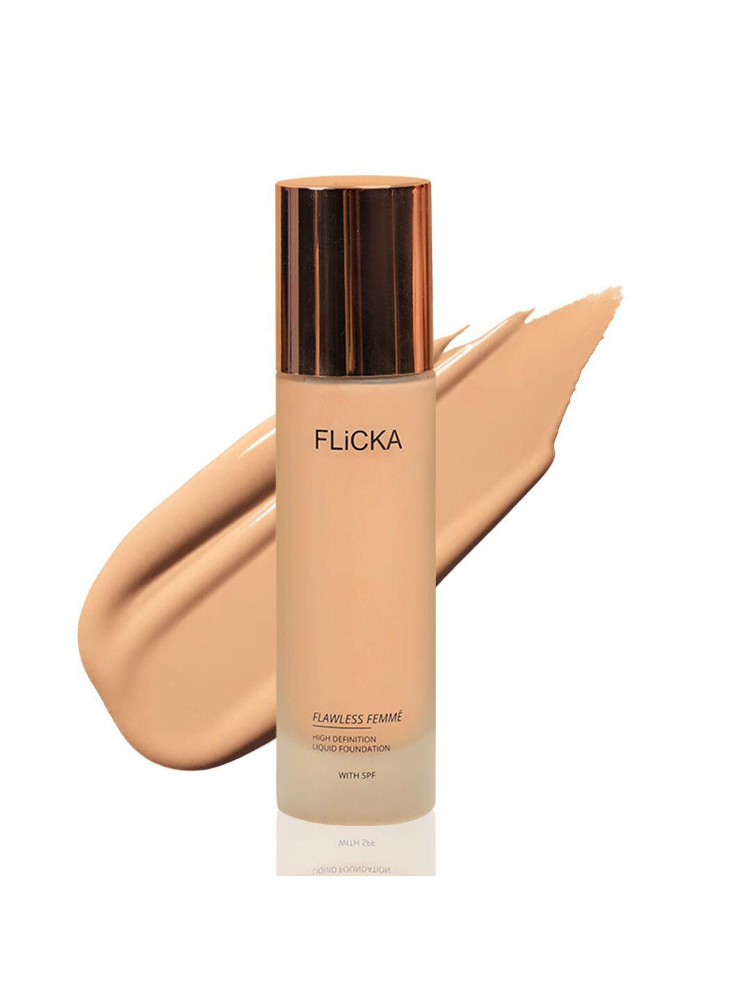 flicka flawless femme long lasting liquid foundation 30ml - warm ivory 03