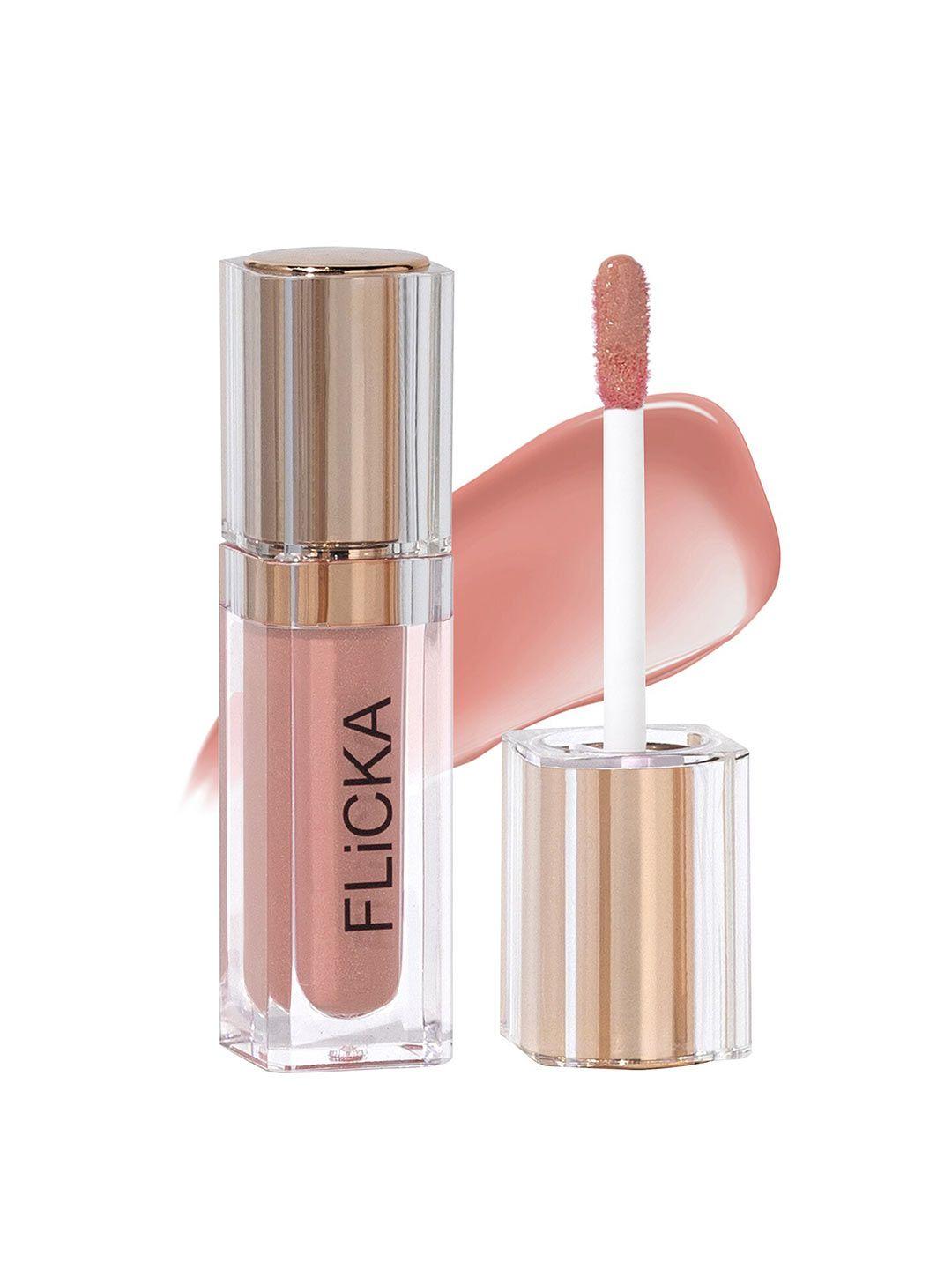 flicka shimmery affair lightweight non-sticky long-lasting lip gloss 5ml - scotch 10