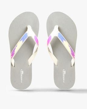 flip-flops with contest thong straps