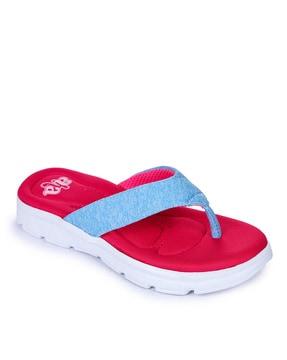 flip-flops with contrast thong-strap