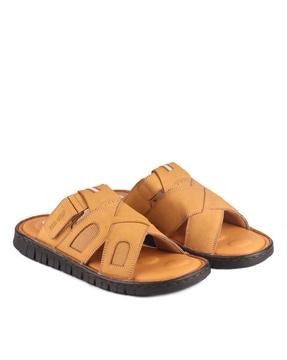 flip flops with genuine leather upper