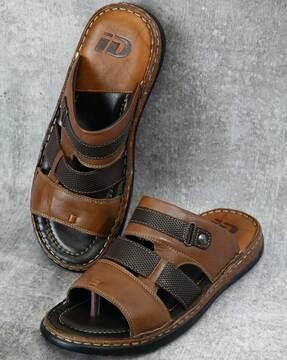 flip flops with genuine leather upper