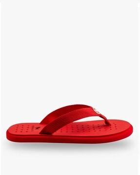 flip flops with rubber detail