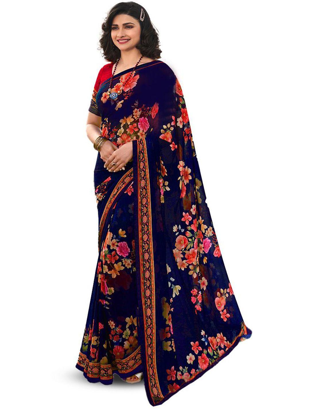 flip the style floral printed saree