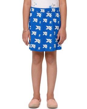 floral  print  knee length skirt
