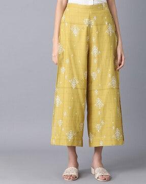 floral culottes with mid rise waist