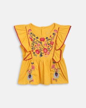 floral-embroidered-round-neck-top