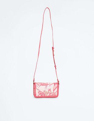 floral flap crossover bag