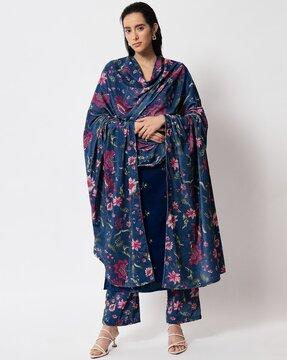 floral pattern shawl
