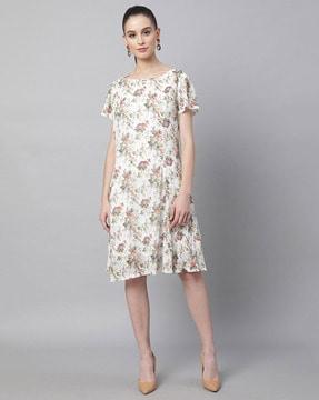 floral print a-line dress