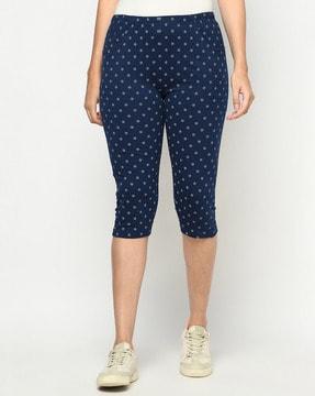 floral print capris with insert pockets