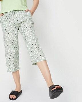 floral print capris with insert pockets