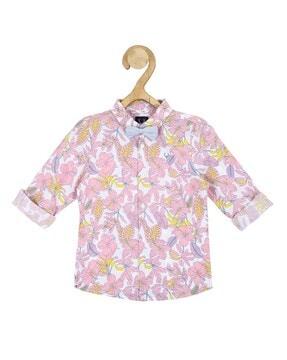 floral print cotton shirt