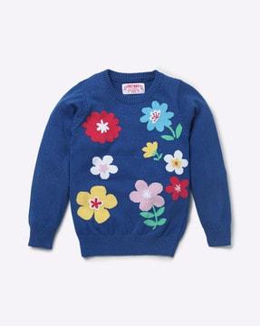 floral print crew-neck sweater