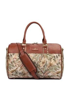 floral print duffel bag
