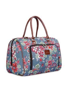 floral print duffle bag