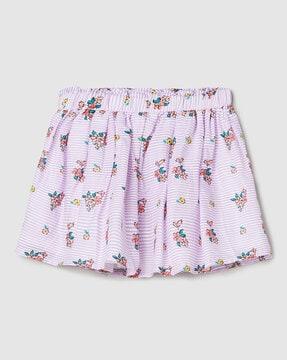 floral-print-flared-skirt