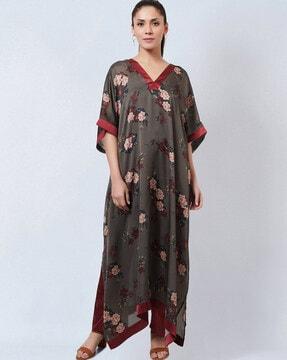 floral print kaftan dress
