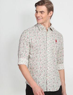floral print pure cotton shirt