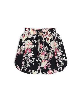 floral-print-skorts-with-elasticated-waistband