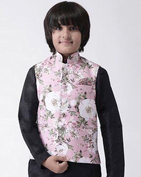 floral print sleeveless  waistcoat