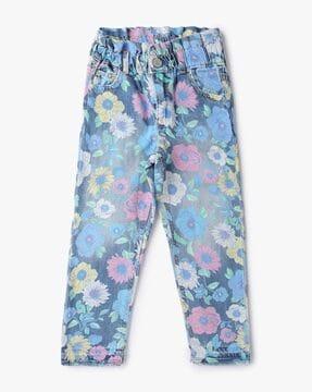 floral print tapered fit jeggings