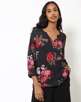 floral print tunic top