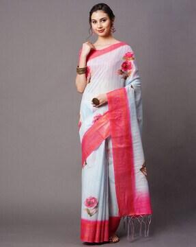 floral printed  saree
